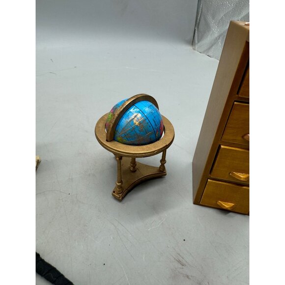 Miniature Dollhouse Accessory Set: Globe Grandfather Clock Birdcage Vases Umbrel - Picture 6 of 7